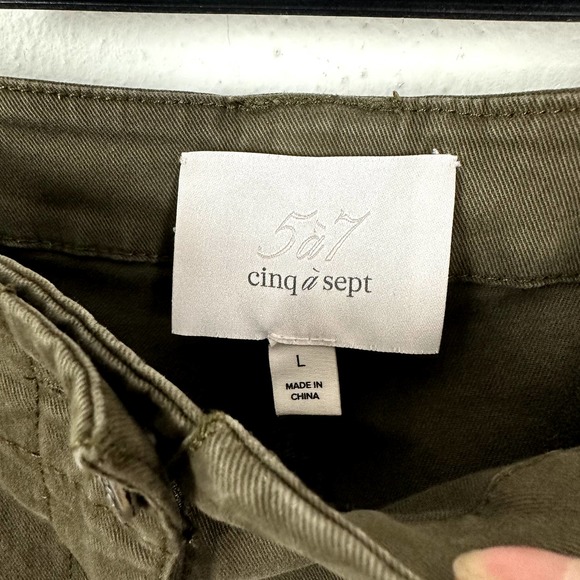 Cinq a Sept Kelly Cargo Crop Skinny Pants in Olive - Picture 5 of 6